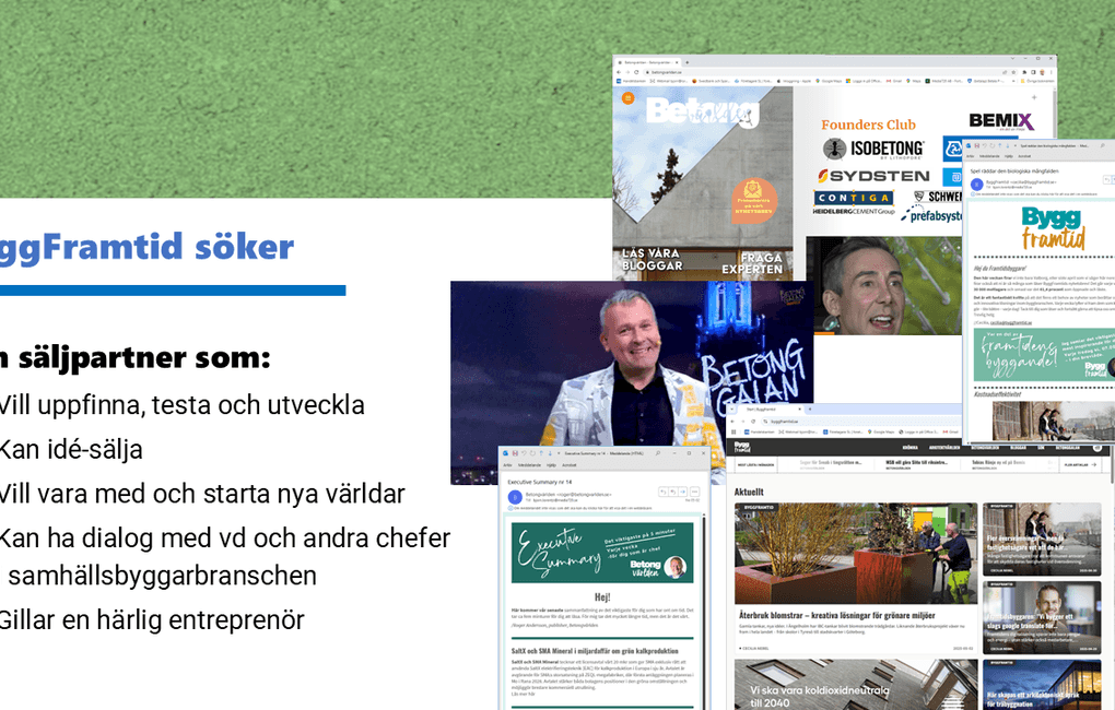 Säljuppdrag – Vi söker säljbolag eller säljare till Byggframtid